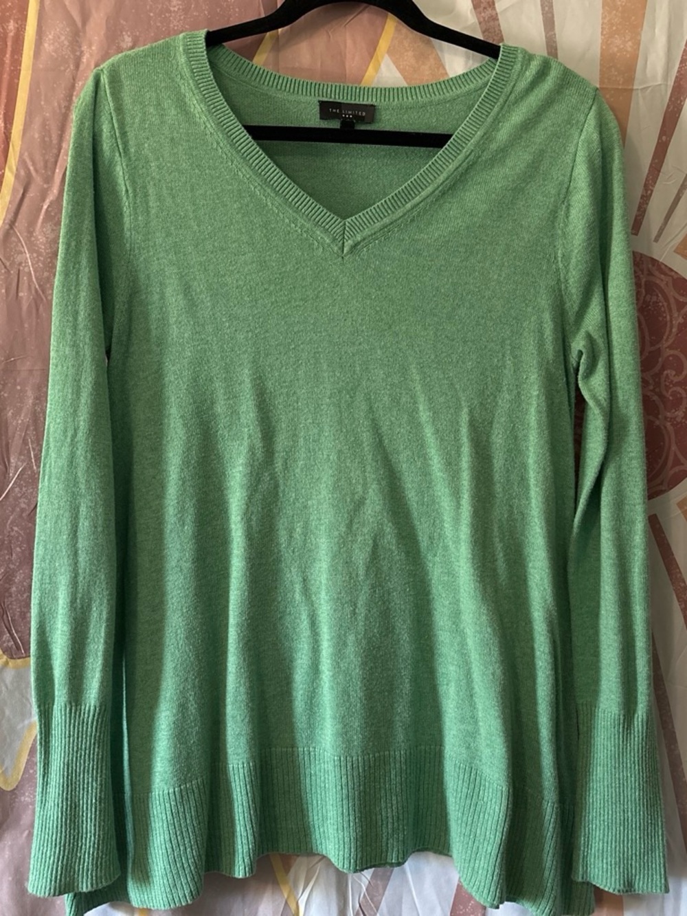 The Limited Mint Green V-Neck Sweater Small layering piece